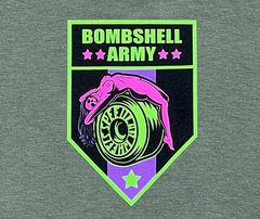 'Bombshell Army' COMBO - 'Bombshell Army' (short sleeve t-shirt) + Bombshells 57mm/99A Limited Edition Camo swirl