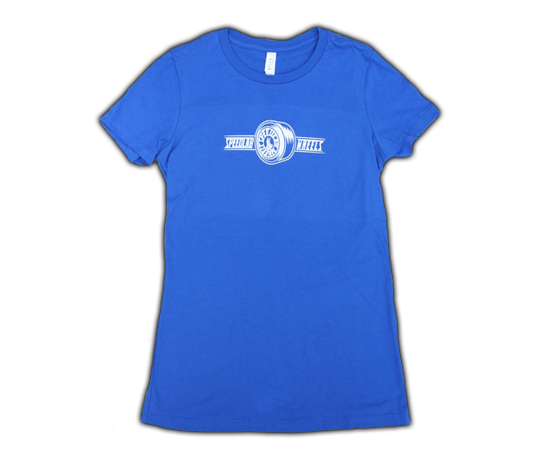 Ladies T-Shirt 'Wheel logo' (short sleeve/royal)
