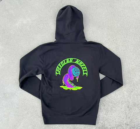 Hooded Sweatshirt Full-Zip 'Tentacle' (long sleeve/black)