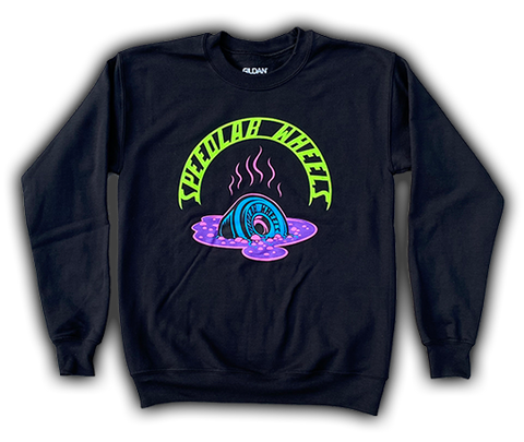 Sweatshirt 'Melting Wheel' (crew neck/black)